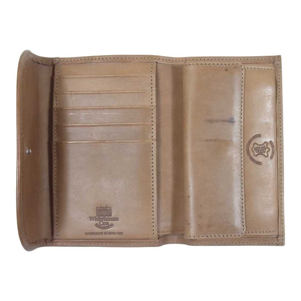 WHITE HOUSE COX ホワイトハウスコックス S7660 3FOLD WALLET ヴィンテージブライドルレザー 三つ折り財布 ライトブラウン系【中古】