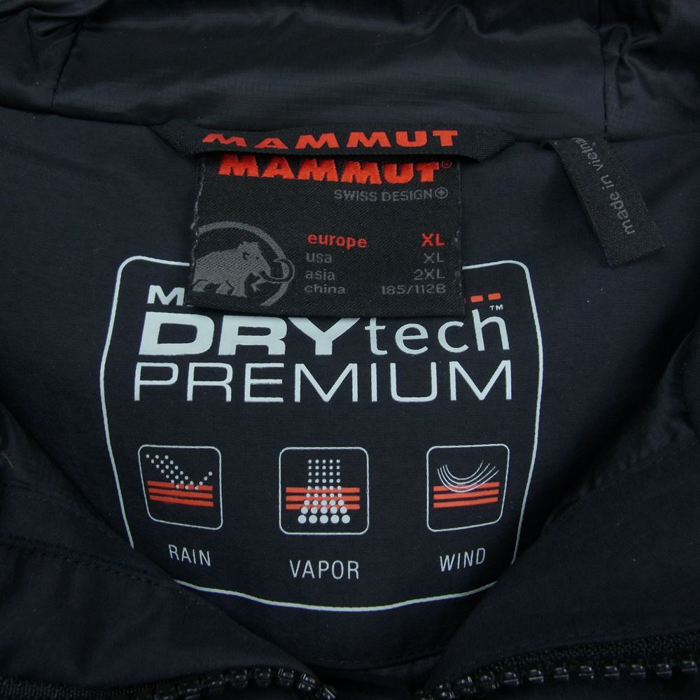 Mammut マムート 1010-22950 DRYtech Prime Down Coat ドライテック プレミアム ダウン コート ブラック系 2XL【中古】