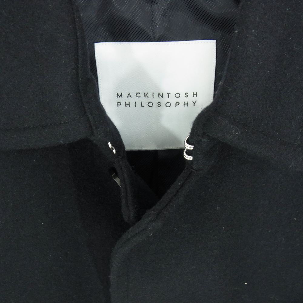 MACKINTOSH PHILOSOPHY マッキントッシュフィロソフィー H1C67-424 アドミラルメルトン シングルピー コート ネイビー系 36【中古】