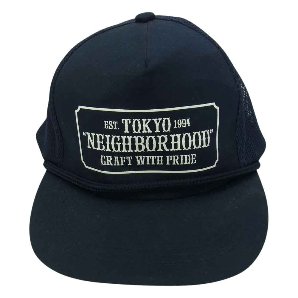 NEIGHBORHOOD ネイバーフッド 17SS 171YGNH-HT05 BAR&SHIELD EC-CAP メッシュ キャップ ネイビー系 F【中古】