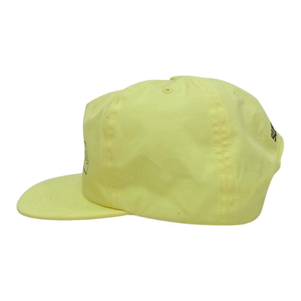 Supreme シュプリーム 21SS KAWS Chalk Logo 5-Panel カウズ チョーク ボックス ロゴ 5パネル キャップ イエロー系【中古】