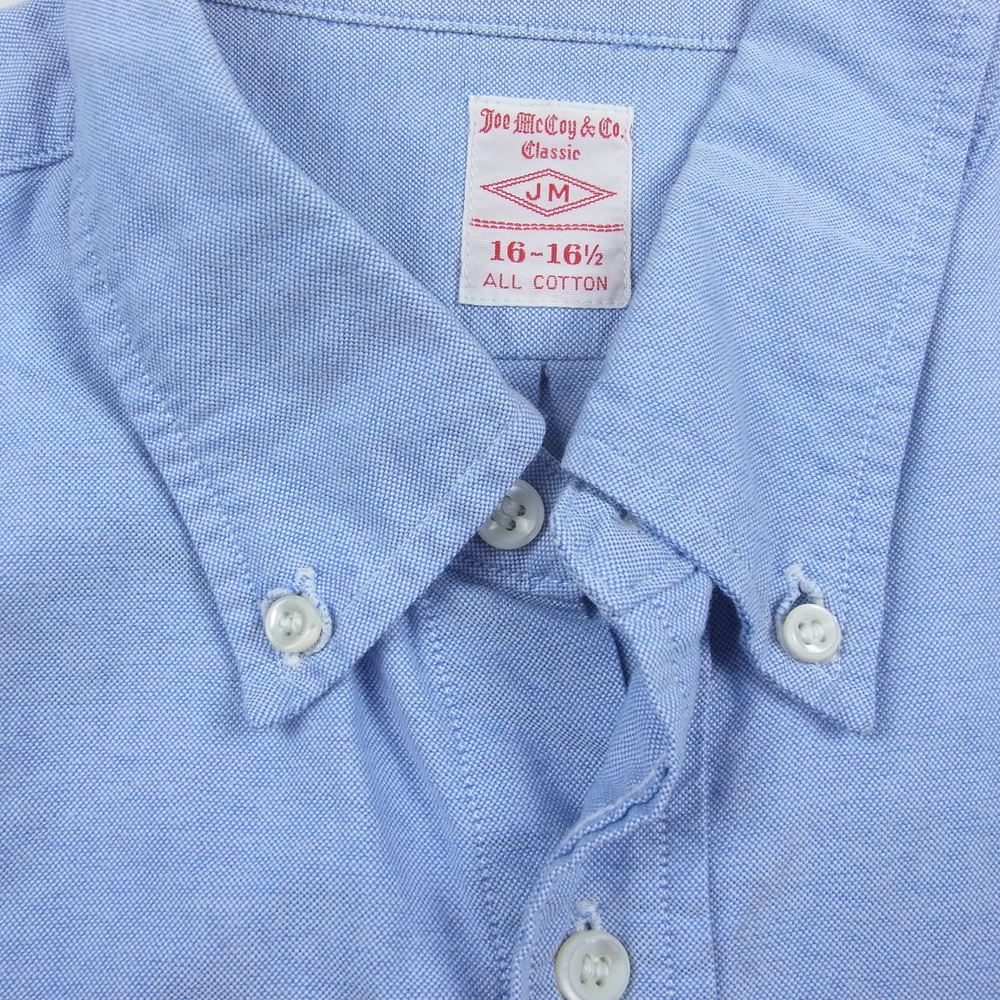 The REAL McCOY'S ザリアルマッコイズ Joe McCOY & Co ジョーマッコイ オックスフォード ボタンダウン 長袖 シャツ ブルー系 16～16.5【中古】