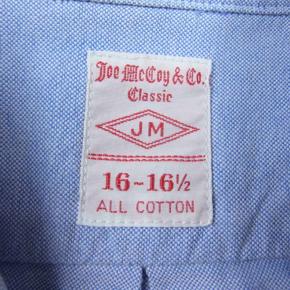 The REAL McCOY'S ザリアルマッコイズ Joe McCOY & Co ジョーマッコイ オックスフォード ボタンダウン 長袖 シャツ ブルー系 16～16.5【中古】