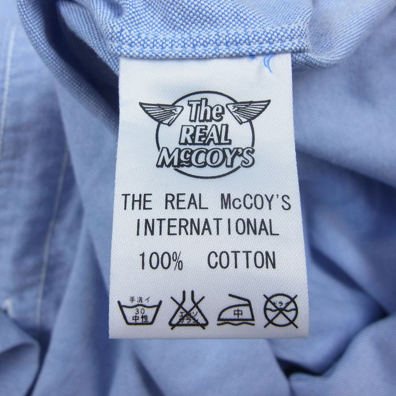 The REAL McCOY'S ザリアルマッコイズ Joe McCOY & Co ジョーマッコイ オックスフォード ボタンダウン 長袖 シャツ ブルー系 16～16.5【中古】