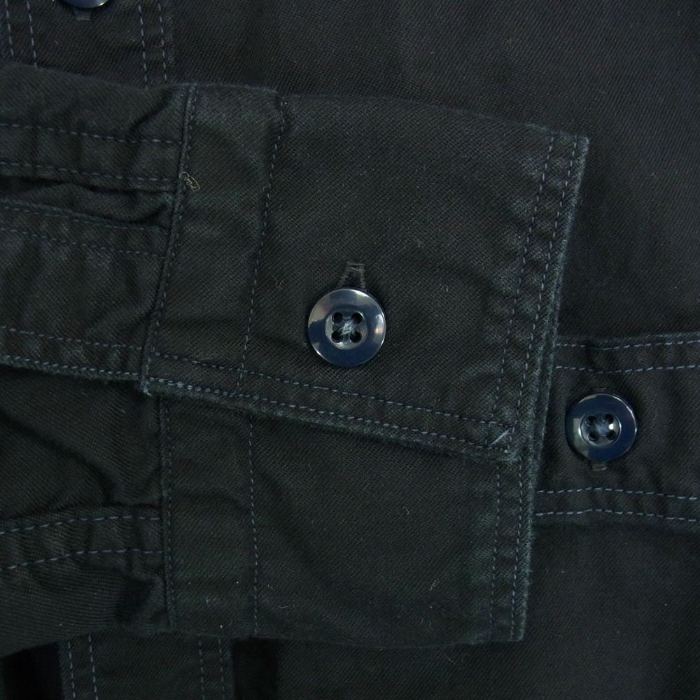 FREEWHEELERS フリーホイーラーズ CIVILIAN EQUIPMENT シビリアンイクイップメント ステンシル プリント 長袖 シャツ ネイビー系 16【中古】