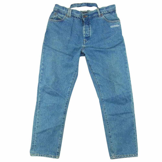 OFF-WHITE オフホワイト  OMYA005S19386025 バックロゴ ダメージ加工 スリム デニム パンツ 国内正規品 イーストランド  インディゴブルー系 36【中古】