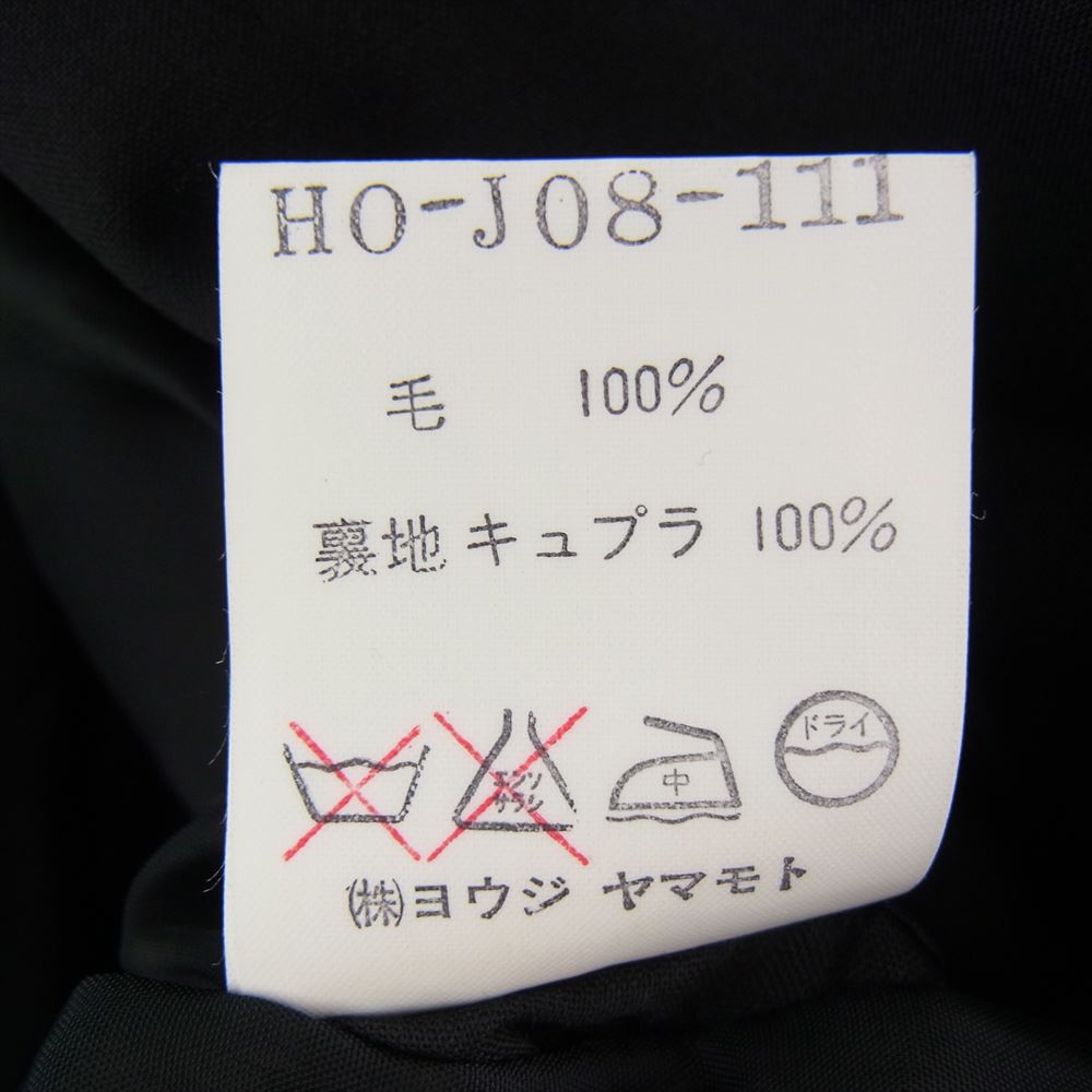 Yohji Yamamoto POUR HOMME ヨウジヤマモトプールオム 93SS HO-J08-111 アーカイブ ヴィンテージ 花刺繍 フラワー 3B ウール テーラードジャケット ブラック系 M【中古】