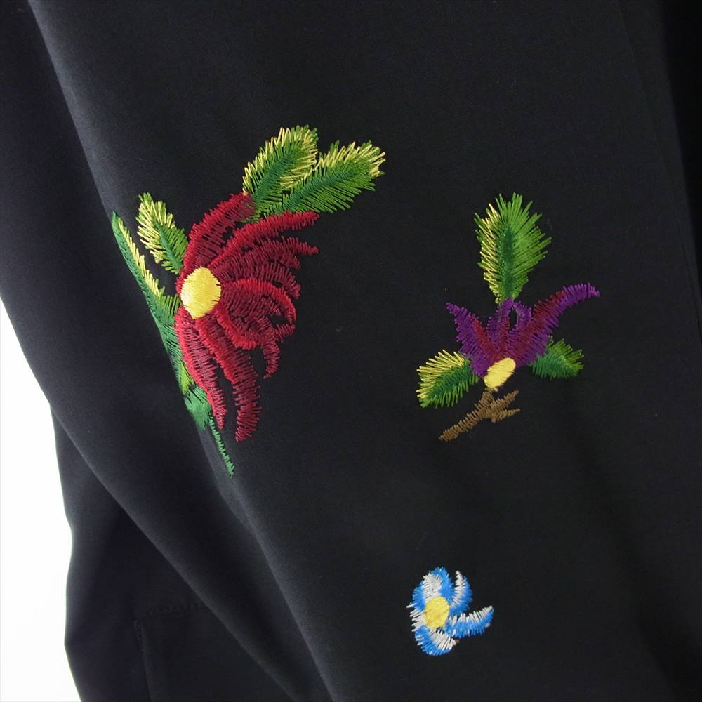 Yohji Yamamoto POUR HOMME ヨウジヤマモトプールオム 93SS HO-J08-111 アーカイブ ヴィンテージ 花刺繍 フラワー 3B ウール テーラードジャケット ブラック系 M【中古】