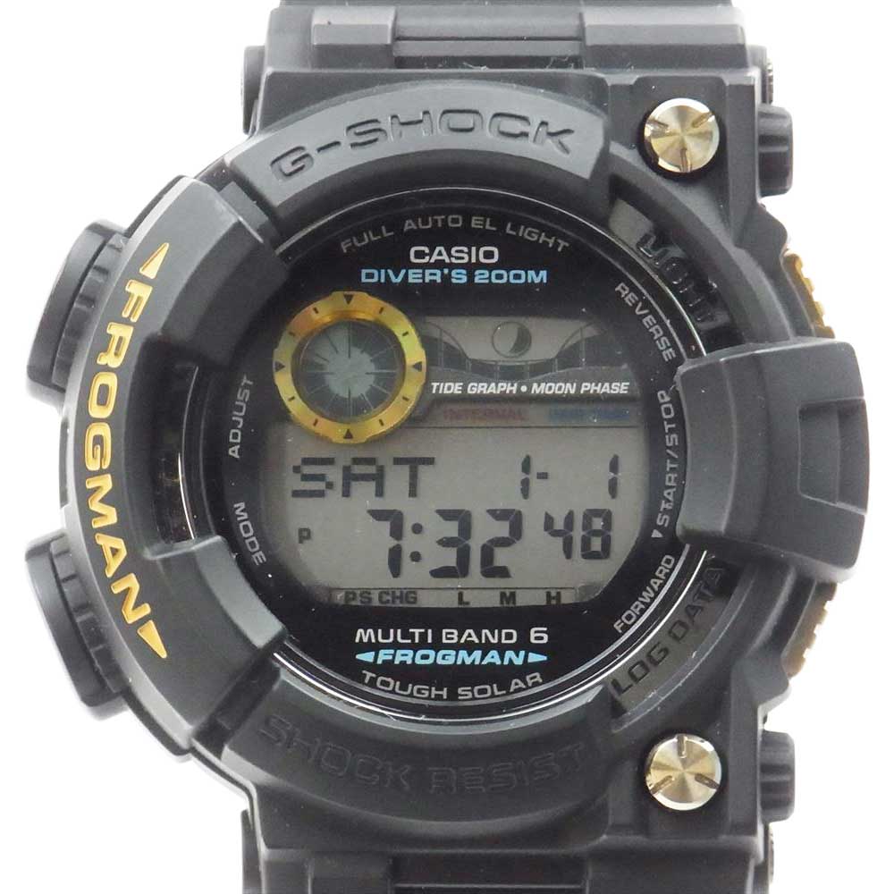 G-SHOCK ジーショック 黒金蛙 FROGMAN フロッグマン GWF-1000G-1JR ソーラー電波 腕時計 ウォッチ ブラック系【美品】【中古】