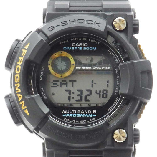 G-SHOCK ジーショック 黒金蛙 FROGMAN フロッグマン GWF-1000G-1JR ソーラー電波 腕時計 ウォッチ ブラック系【美品】【中古】