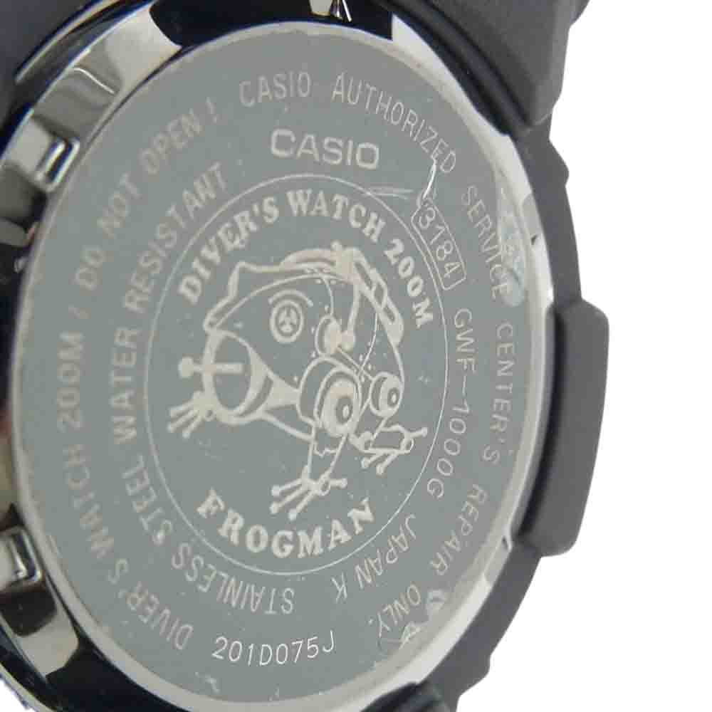 G-SHOCK ジーショック 黒金蛙 FROGMAN フロッグマン GWF-1000G-1JR ソーラー電波 腕時計 ウォッチ ブラック系【美品】【中古】