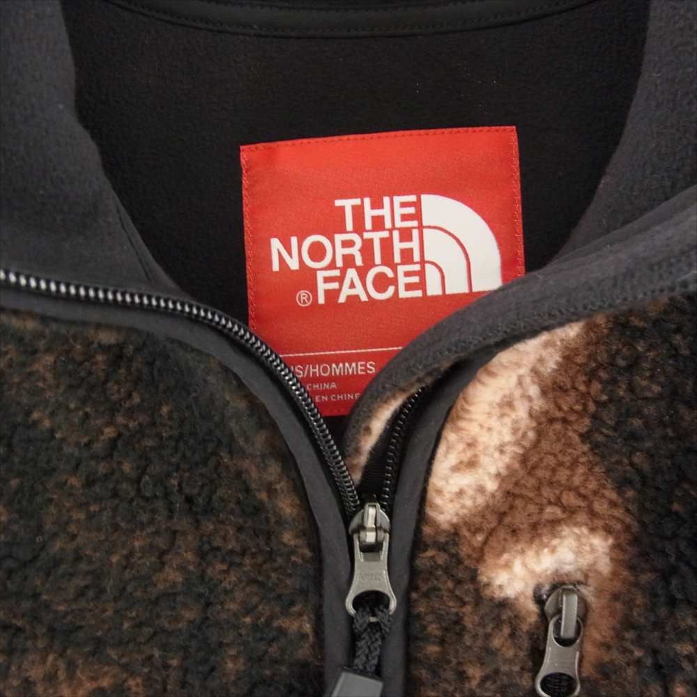 Supreme シュプリーム 21AW NA52100I × THE NORTH FACE ザ ノースフェイス Bleached Denim Print Fleece Jacket ブリーチド デニム プリント フリース ジャケット マルチカラー系 M【極上美品】【中古】