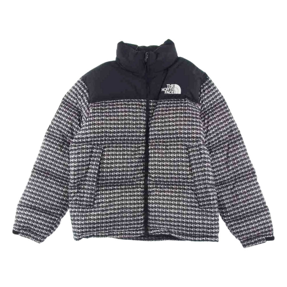 Supreme シュプリーム 21SS ND42100I × THE NORTH FACE ザ ノースフェイス Studded Nuptse Jacket スタッズ ヌプシ ダウン ジャケット ブラック系 ホワイト系 M【極上美品】【中古】