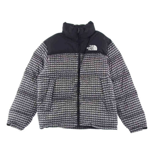 Supreme シュプリーム 21SS ND42100I × THE NORTH FACE ザ ノースフェイス Studded Nuptse Jacket スタッズ ヌプシ ダウン ジャケット ブラック系 ホワイト系 M【極上美品】【中古】