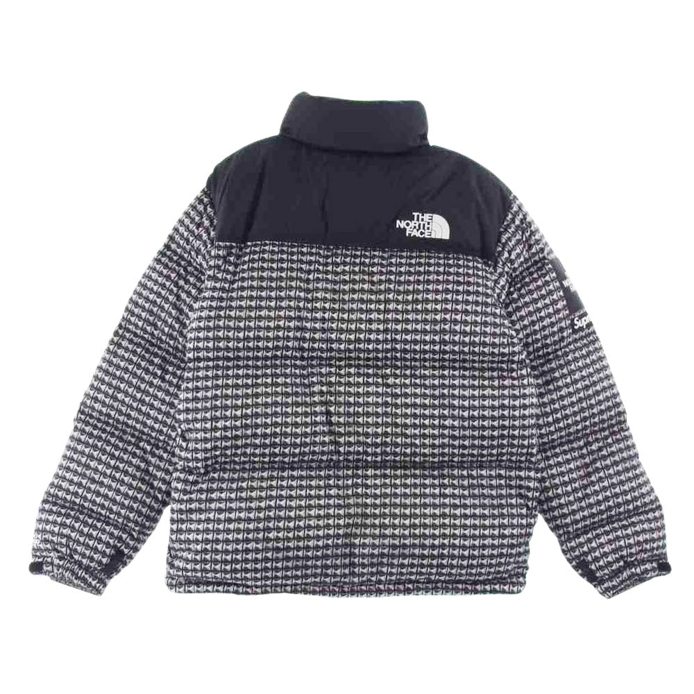 Supreme シュプリーム 21SS ND42100I × THE NORTH FACE ザ ノースフェイス Studded Nuptse Jacket スタッズ ヌプシ ダウン ジャケット ブラック系 ホワイト系 M【極上美品】【中古】