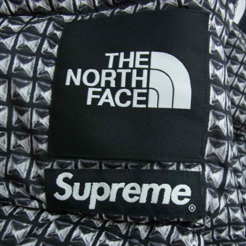 Supreme シュプリーム 21SS ND42100I × THE NORTH FACE ザ ノースフェイス Studded Nuptse Jacket スタッズ ヌプシ ダウン ジャケット ブラック系 ホワイト系 M【極上美品】【中古】