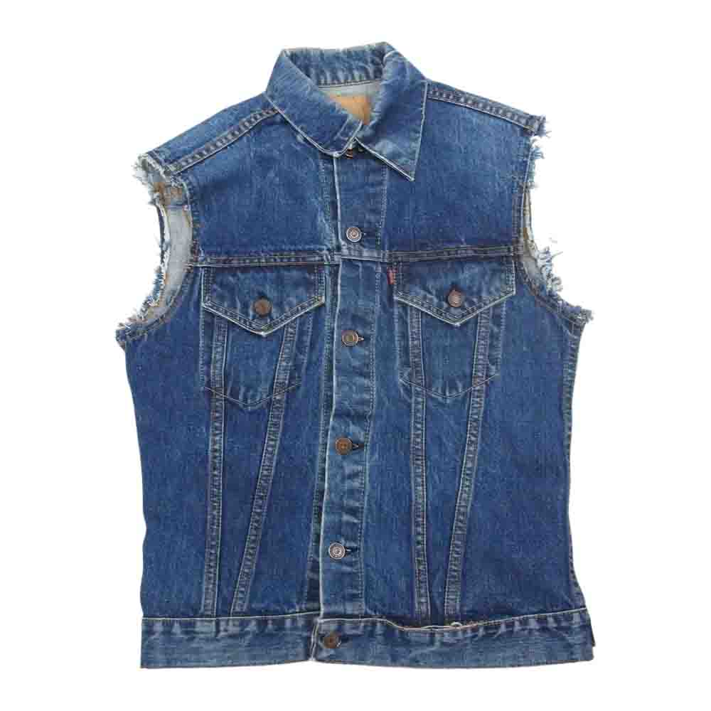 Levi's リーバイス 60s VINTAGE ヴィンテージ LEVI'S リーバイス 70505 BIGE カットオフ デニムジャケット ベスト ネイビー系 ブルー系【中古】