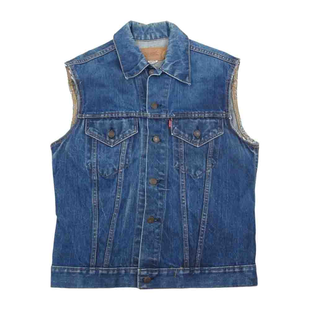 Levi's リーバイス 60s VINTAGE ヴィンテージ LEVI'S リーバイス 70505 BIGE カットオフ デニムジャケット ベスト ネイビー系 ブルー系 40【中古】
