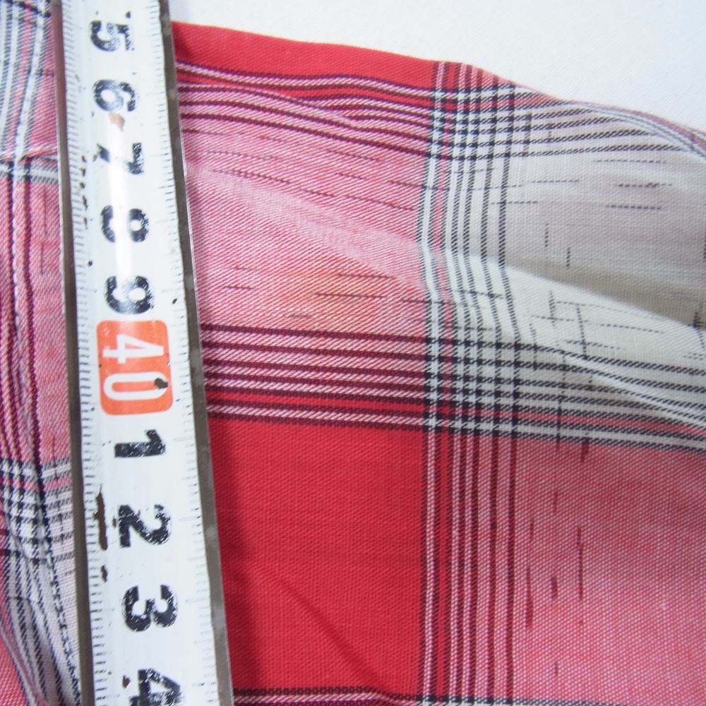 Levi's リーバイス ショートホーン 長袖 ウエスタン シャツ 角ボタン オリジナル レッド系 表記無し【中古】