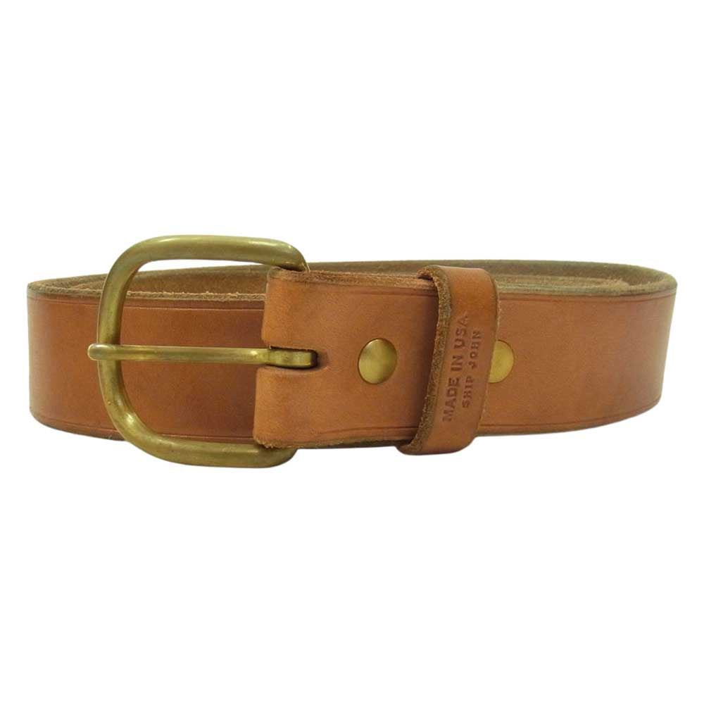 シップジョン Old No.4 Belt レザー ベルト ブラウン系 34【中古】