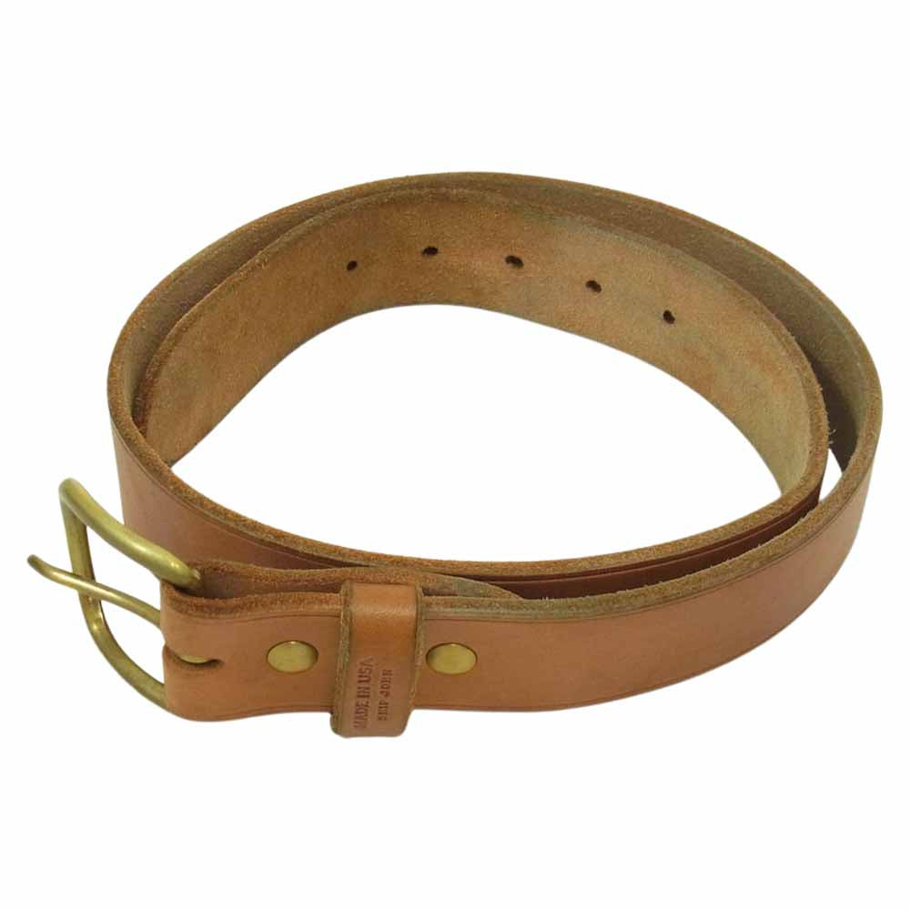 シップジョン Old No.4 Belt レザー ベルト ブラウン系 34【中古】
