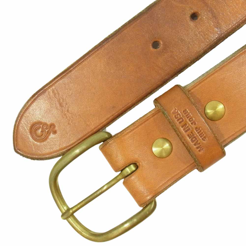 シップジョン Old No.4 Belt レザー ベルト ブラウン系 34【中古】