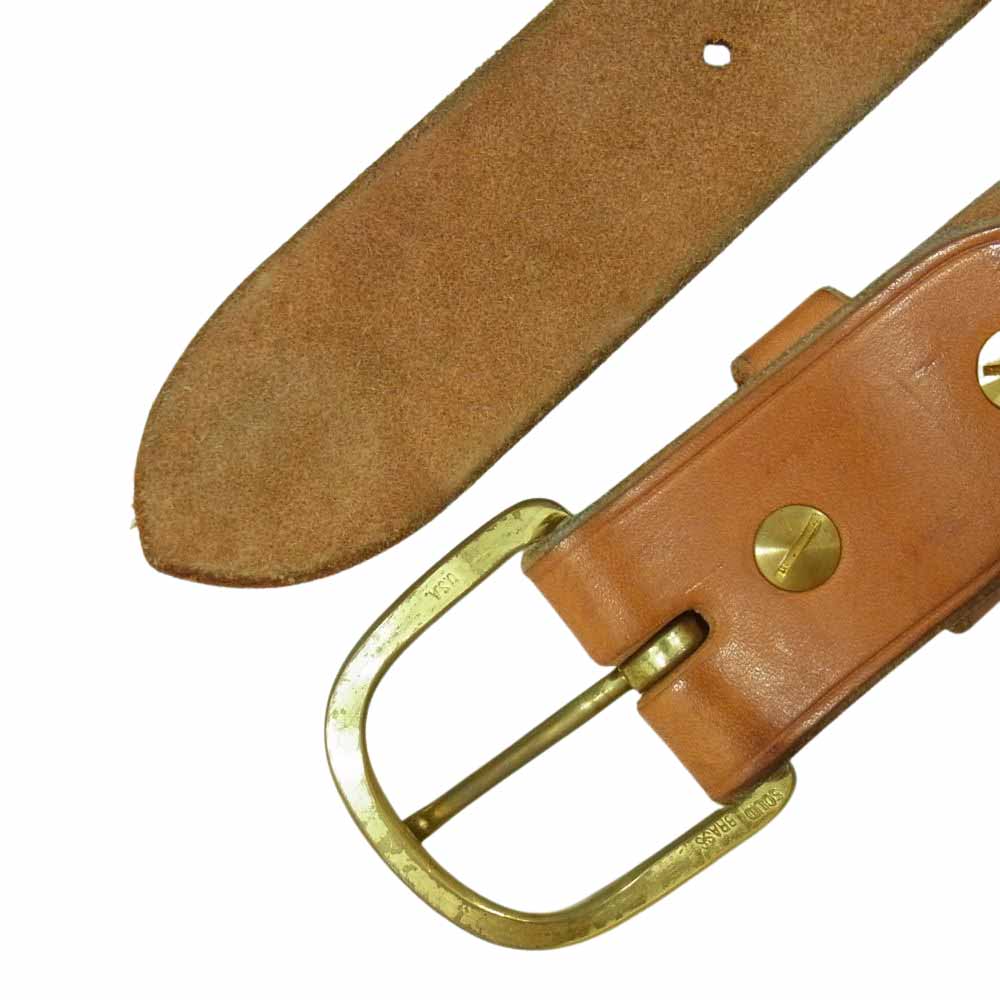 シップジョン Old No.4 Belt レザー ベルト ブラウン系 34【中古】