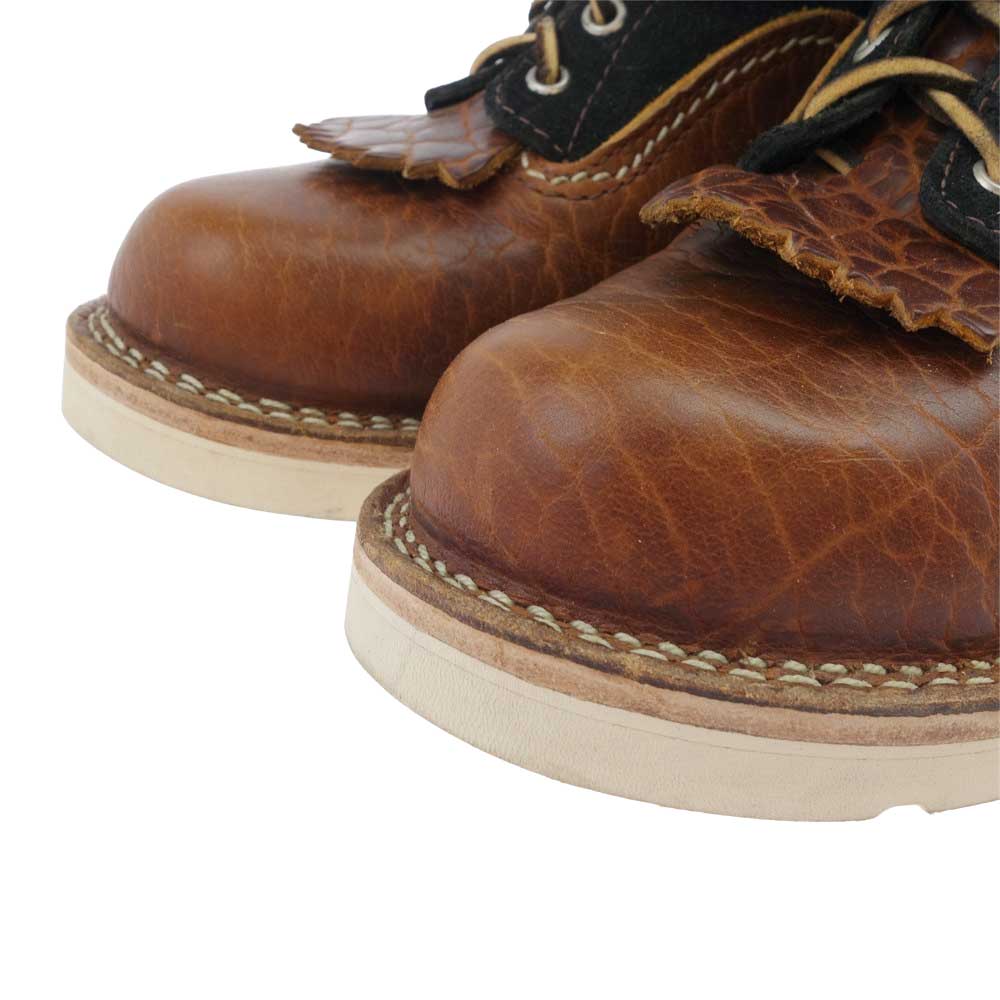 WESCO ウエスコ JOBMASTER BISON × BLK SUEDDE soft toe vibram sole ジョブマスター ブーツ バイソン スエード ブラック系 ブラウン系 内側実寸サイズ 約27㎝【中古】