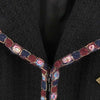 CHANEL シャネル P41 国内正規品 Gripoix Button Wool Tweed Jacket Coat ジュエリーボタン ウール ツイード ジャケット コート ブラック系 38【中古】