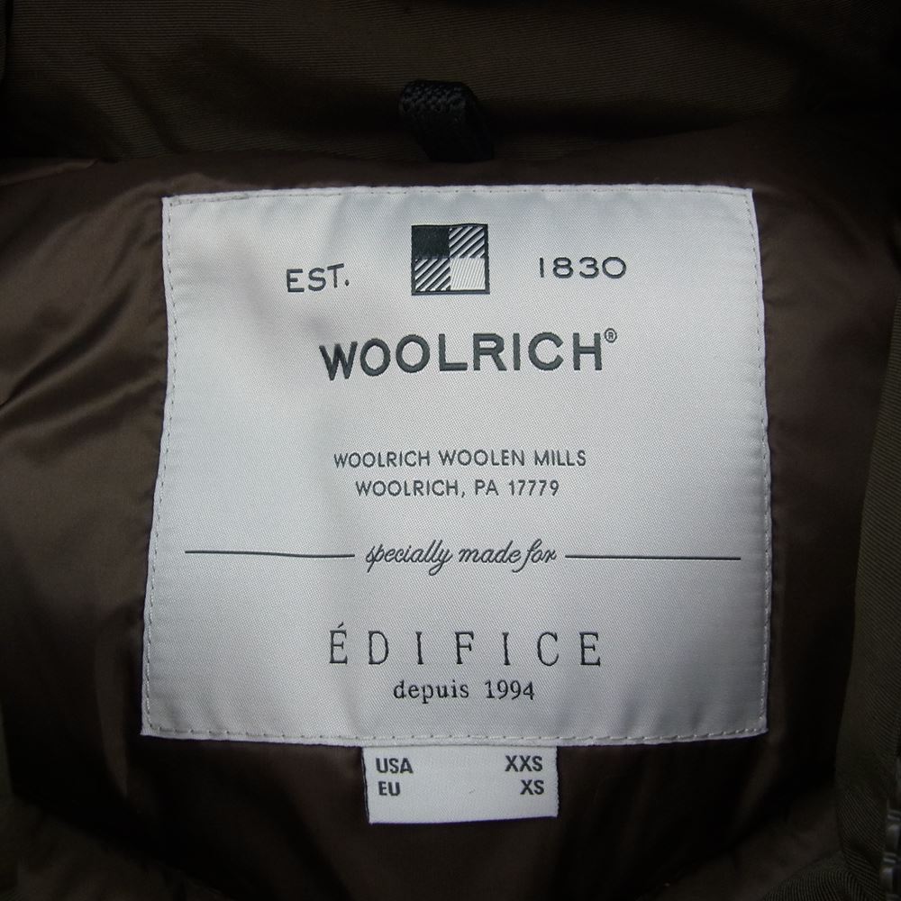 WOOLRICH ウールリッチ WOOU0381 × EDIFICE エディフィス ARCTIC PARKA アークティックパーカーARKTIC PARKA  カーキ系 XXS【中古】