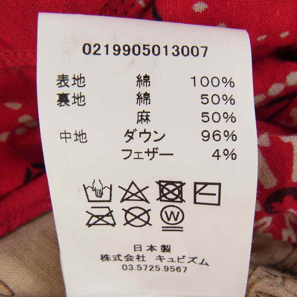 VISVIM ビズビム 0219905013007 ICT KERCHIEF DOWN JKT バンダナ カーチフ ダウン ジャケット マルチカラー系 3【中古】