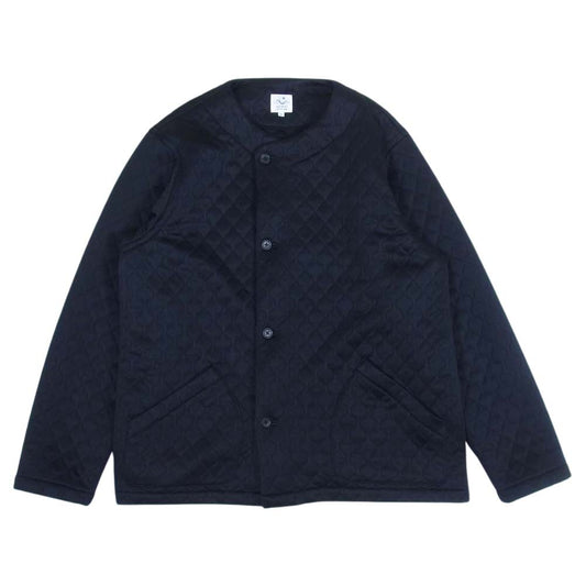 コンスパイアーズ Needles清水慶三×Engineered Garments鈴木大器 キルティング ノーカラーコート ブラック系 L【中古】