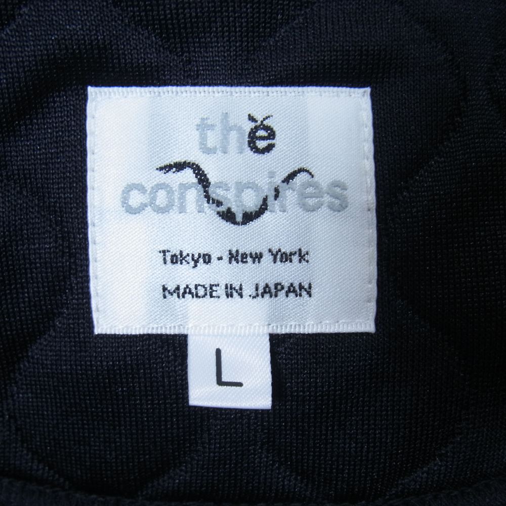 コンスパイアーズ Needles清水慶三×Engineered Garments鈴木大器 キルティング ノーカラーコート ブラック系 L【中古】
