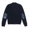 MAISON MARGIELA メゾンマルジェラ 14ライン S30GU0038 4ステッチ レザーエルボーパッチ ジップ スウェット ジャケット ブラック系 44【中古】