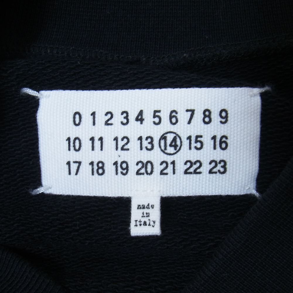 MAISON MARGIELA メゾンマルジェラ 14ライン S30GU0038 4ステッチ レザーエルボーパッチ ジップ スウェット ジャケット ブラック系 44【中古】