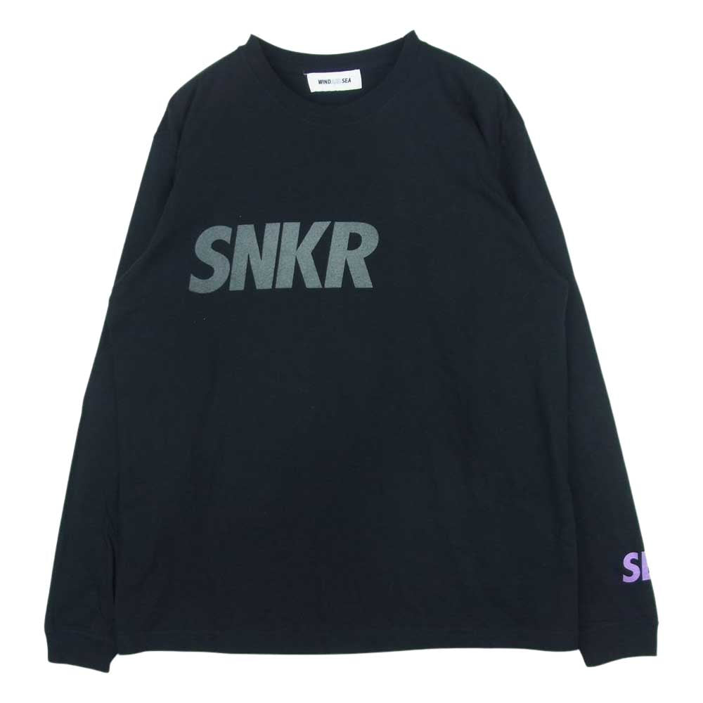 WIND AND SEA ウィンダンシー WDS-SNKR-2-06 SNKRDUNK スニーカーダンク L/S Tee DUNK ロゴ 長袖 Tシャツ ブラック系 M【中古】