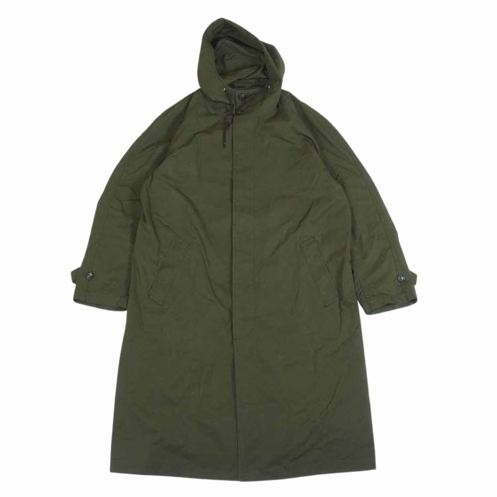 COMME des GARCONS HOMME コムデギャルソンオム 20AW HF-C001 綿ナイロン ウェザー フーデッドコート モスグリーン系 M【中古】