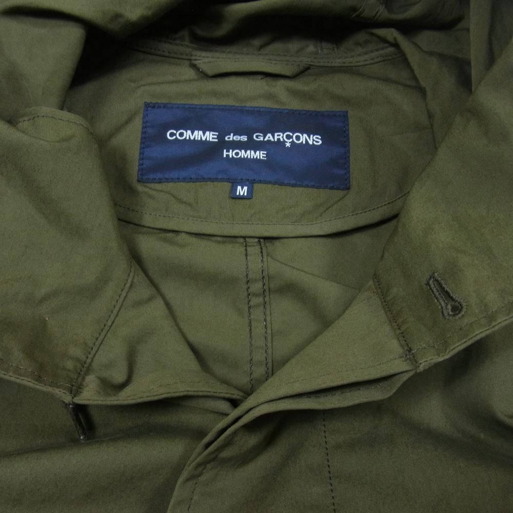 COMME des GARCONS HOMME コムデギャルソンオム 20AW HF-C001 綿ナイロン ウェザー フーデッドコート モスグリーン系 M【中古】