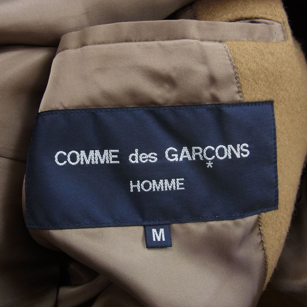 COMME des GARCONS HOMME コムデギャルソンオム 21AW HH-C007 ウール ダブルフェイス メルトン コート ベージュ系 M【中古】