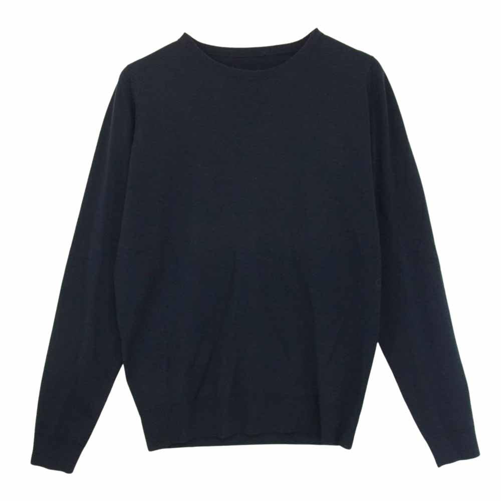 JOHN SMEDLEY ジョンスメドレー クルーネック ニット ブラック ネイビー ネイビー系【中古】