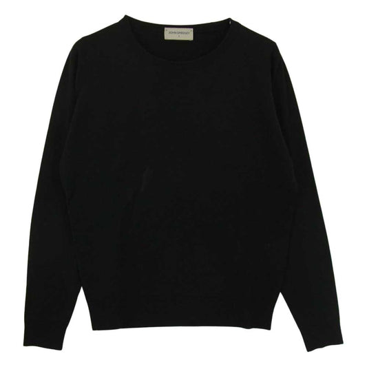 JOHN SMEDLEY ジョンスメドレー クルーネック ニット ブラック  ブラック系 S【中古】