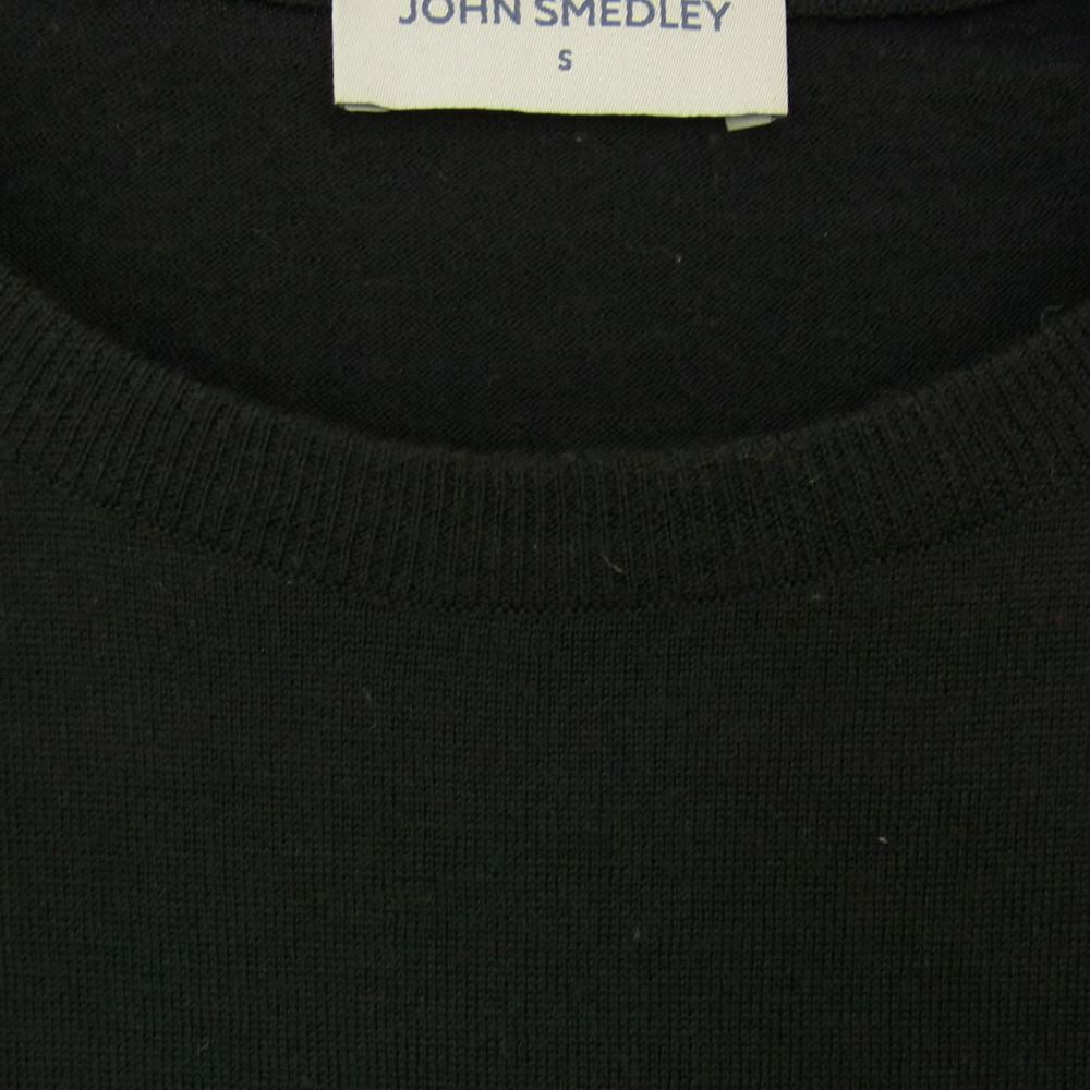 JOHN SMEDLEY ジョンスメドレー クルーネック ニット ブラック  ブラック系 S【中古】