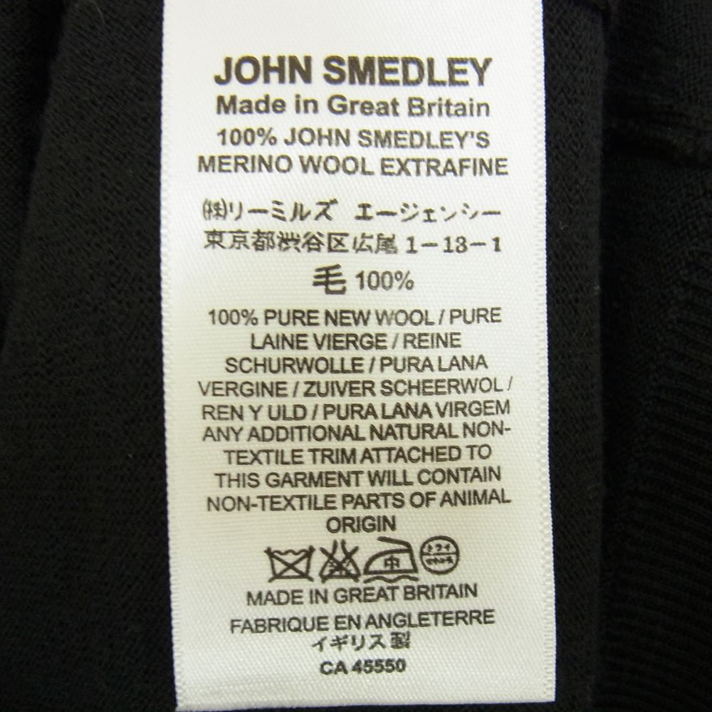 JOHN SMEDLEY ジョンスメドレー クルーネック ニット ブラック  ブラック系 S【中古】