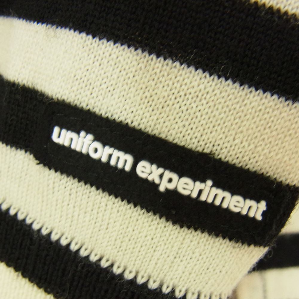 SOPH ソフ UE-101050 × uniform experiment ANTIPILLING WOOL BORDER CREW NECK KNIT ボーダー クルー ネックニット  ブラック系 ホワイト系 1【中古】