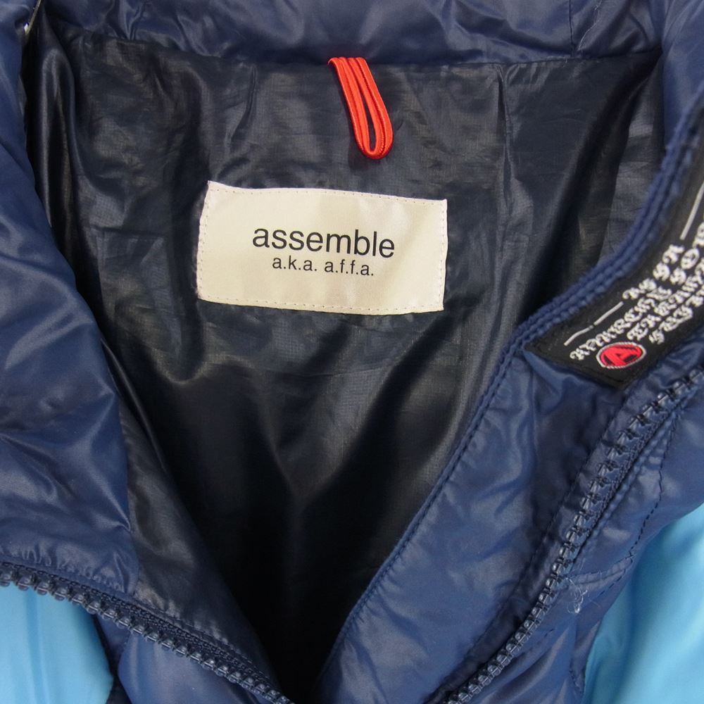ASSEMBLE A.K.A AFFA アッセンブル エーエフエフエー AFH4201-1 キルティング ダウン ジャケット フーディ  ブルー系 ライトブルー系 M【中古】