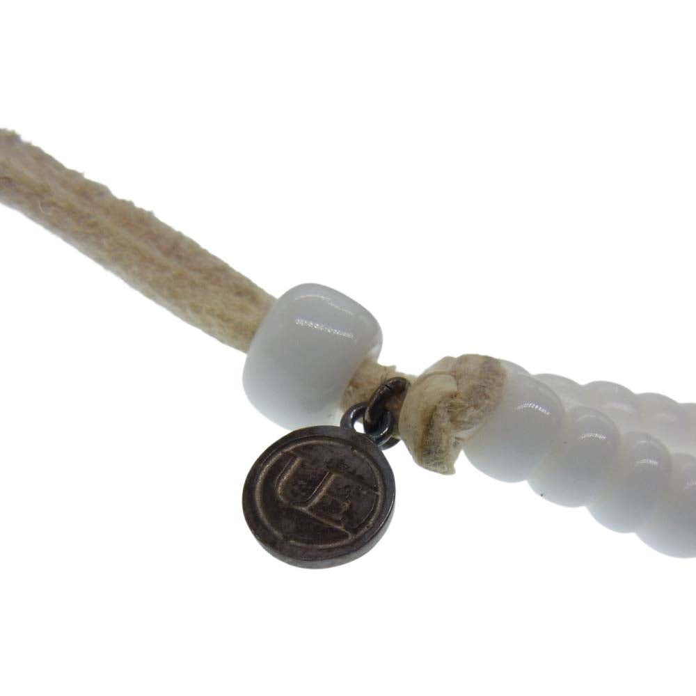 uniform experiment ユニフォームエクスペリメント BEADS NECKLACEビーズ ネックレス  ホワイト系 ブルー系【中古】