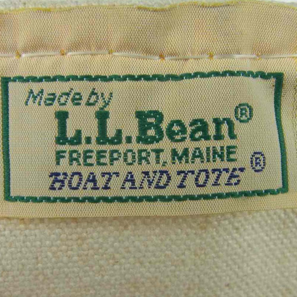 L.L.Bean エルエルビーン 80s USA製 2トーン 2色 タグ ヴィンテージ キャンバス トート バッグ オフホワイト系 グリーン系【中古】
