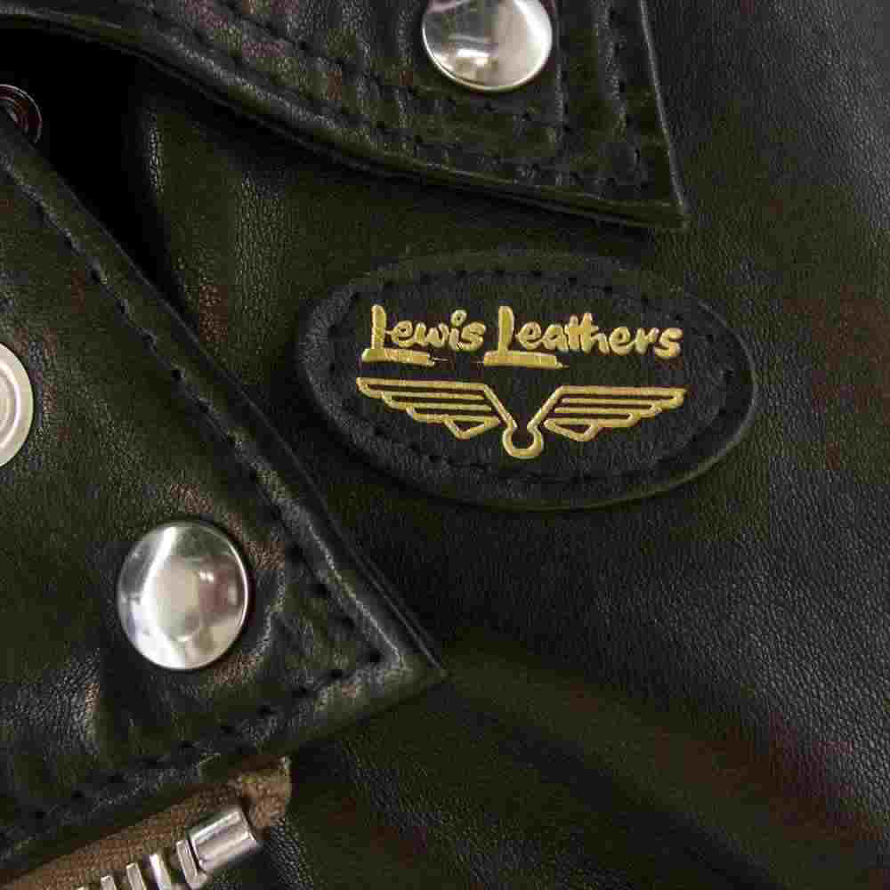 Lewis Leathers ルイスレザー CYCLONE サイクロン ダブル ライダース  ジャケット 裏地チェック  ブラック系 レッド系 36【中古】