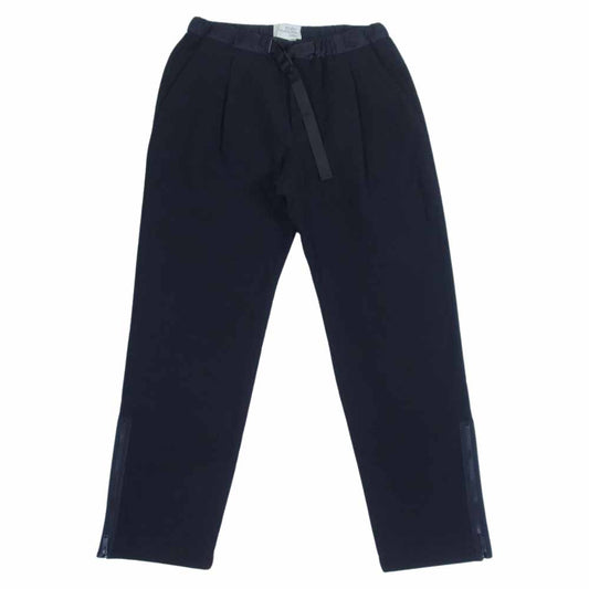 スタジオニコルソン ZARA MAN ザラ マン 裾ジップ 切替 ベルテッド テーパードパンツ ブラック系 M【中古】