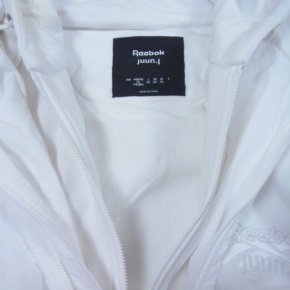ジュンジ― × Reebok リーボック OS5125 CLASSIC Windbreaker クラシック ウィンドブレーカー パーカー ホワイト系 L【中古】
